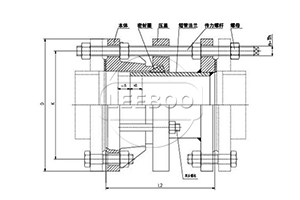 钢制限位伸缩接头之CAD图