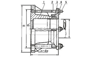 钢制限位伸缩接头分解图